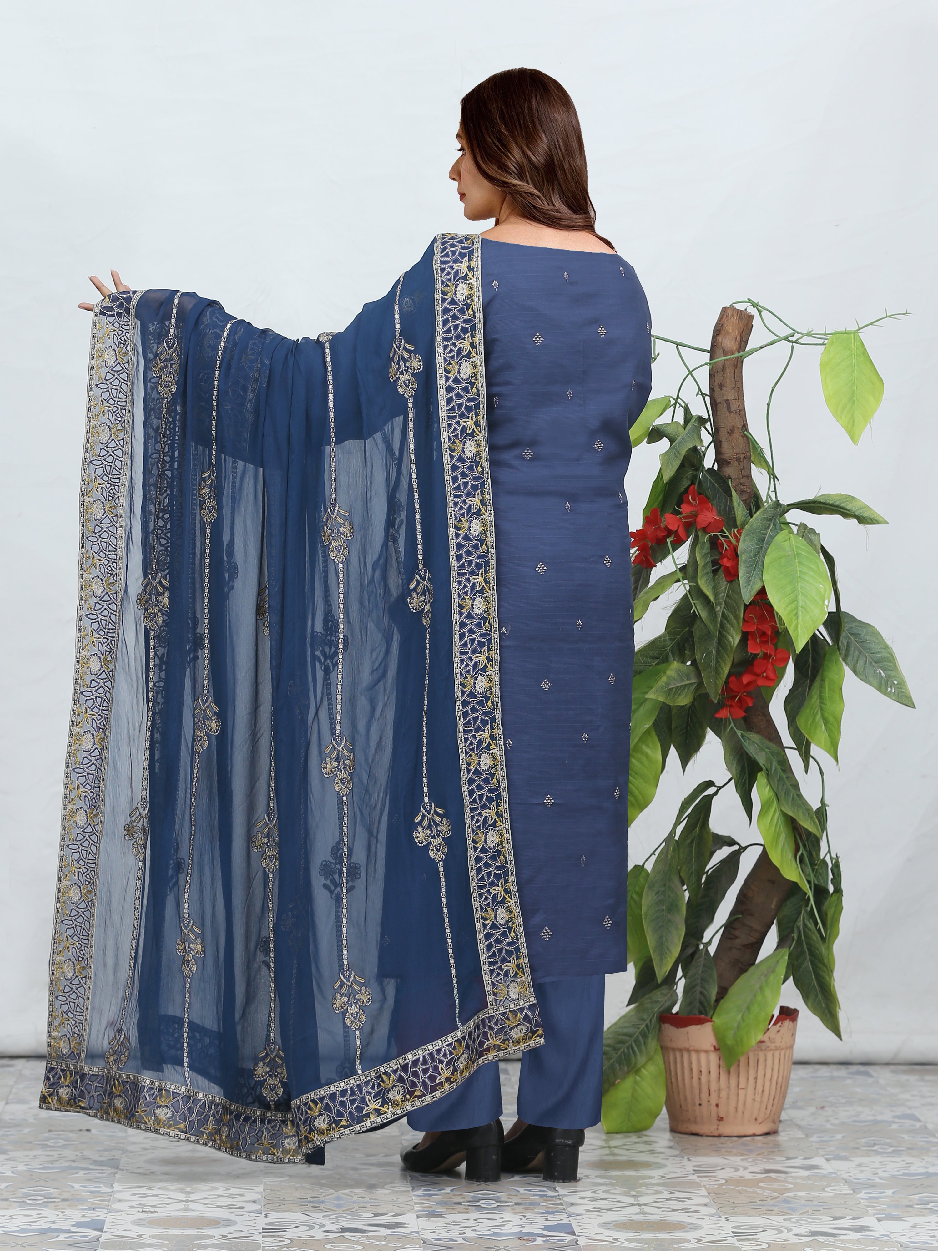 RAKS DG-851A (Unstitched KARANDI Collection)